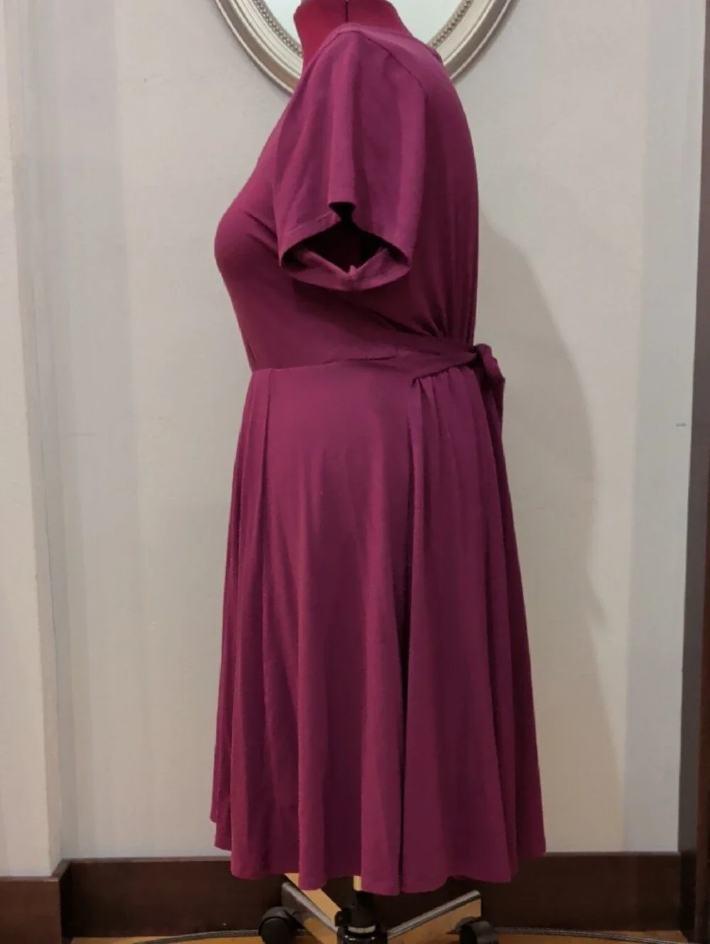 torrid Plum Scoop Neck Short Sleeve Skater Dress